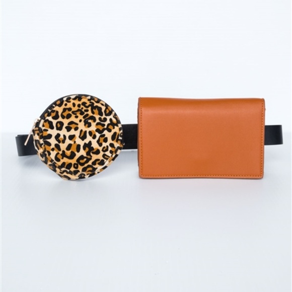 🐆Into the Wild Double Fanny Pack Leopard Belt Bag - Picture 2 of 8